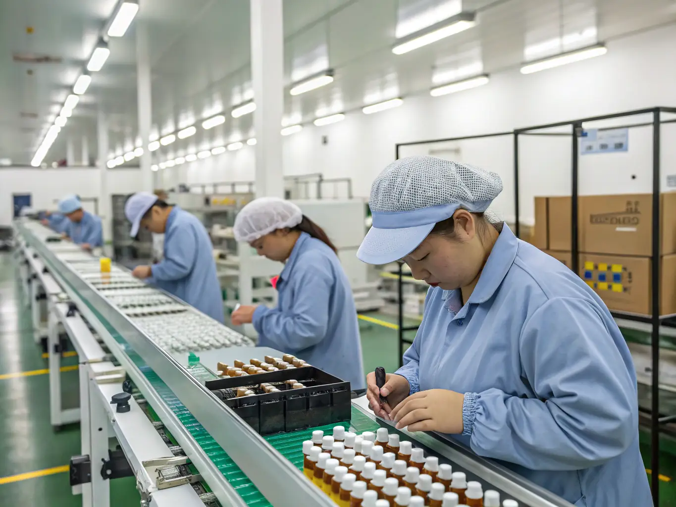 An image showcasing the manufacturing process of vape products in a state-of-the-art facility, highlighting the precision and technology involved.